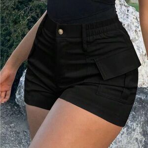 SHEIN Black Cargo Women's Shorts